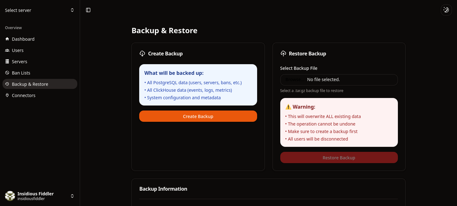Backup & Restore