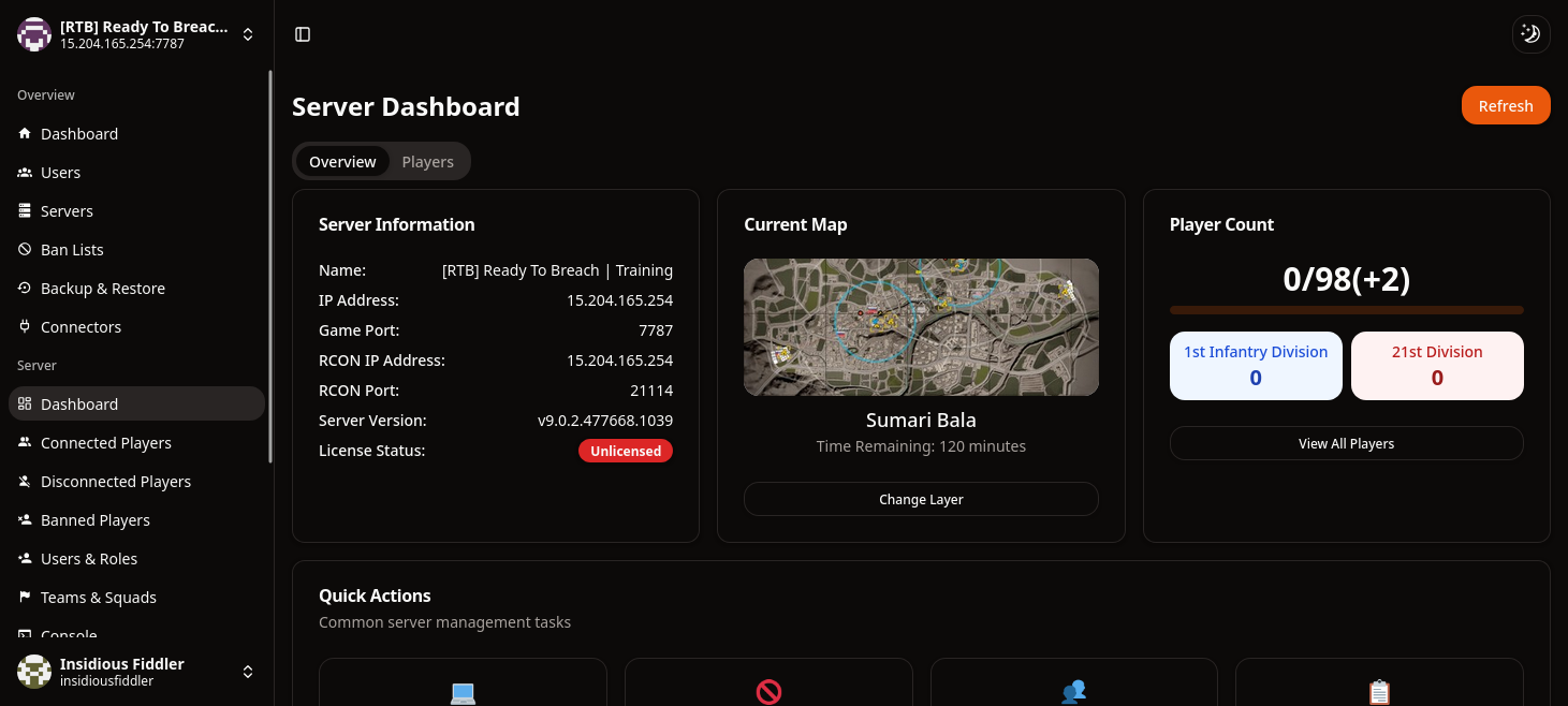Server - Dashboard